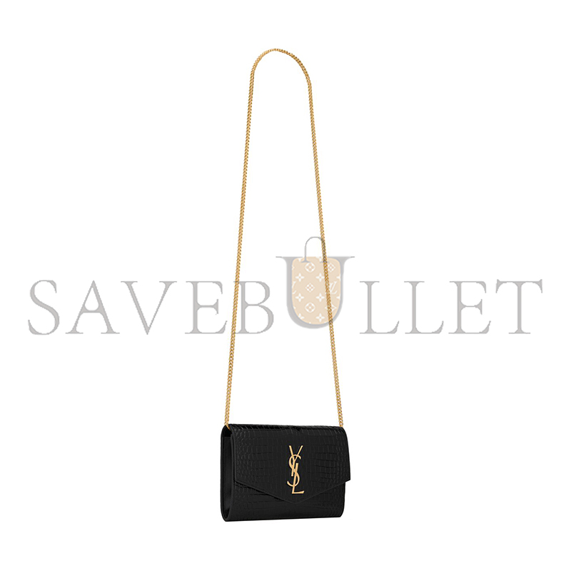 YSL UPTOWN CHAIN WALLET IN SHINY CROCODILE-EMBOSSED LEATHER 607788DND1J1000 (19*12*3cm) YSL UPTOWN CHAIN WALLET IN SHINY CROCODILE-EMBOSSED LEATHER 607788DND1J1000 (19*12*3cm)